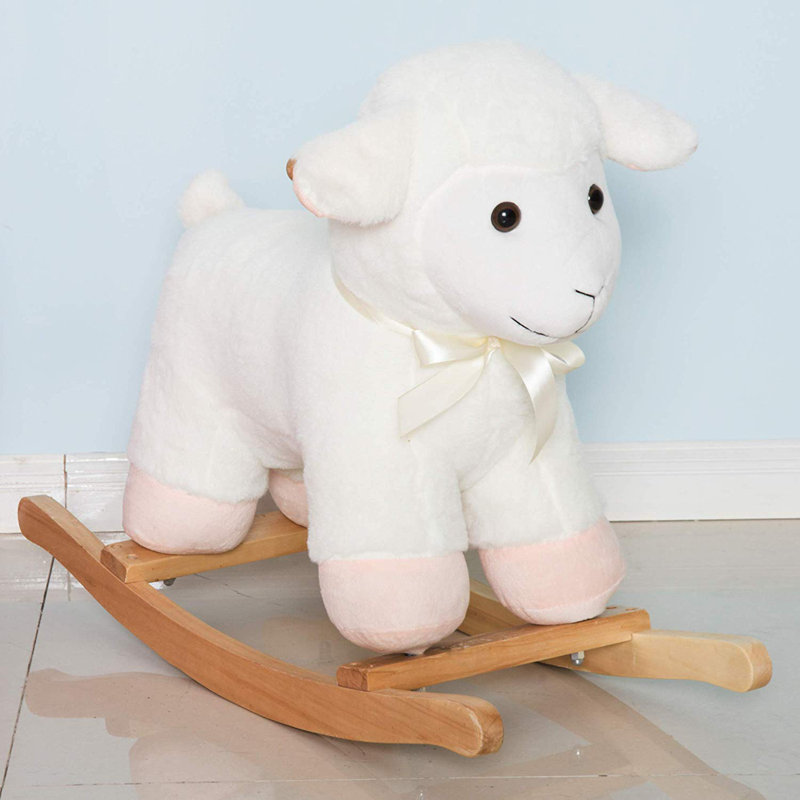 Kids Playtime Plush Sheep Lamb Toy Ride Rocking Horse & Reviews Birch